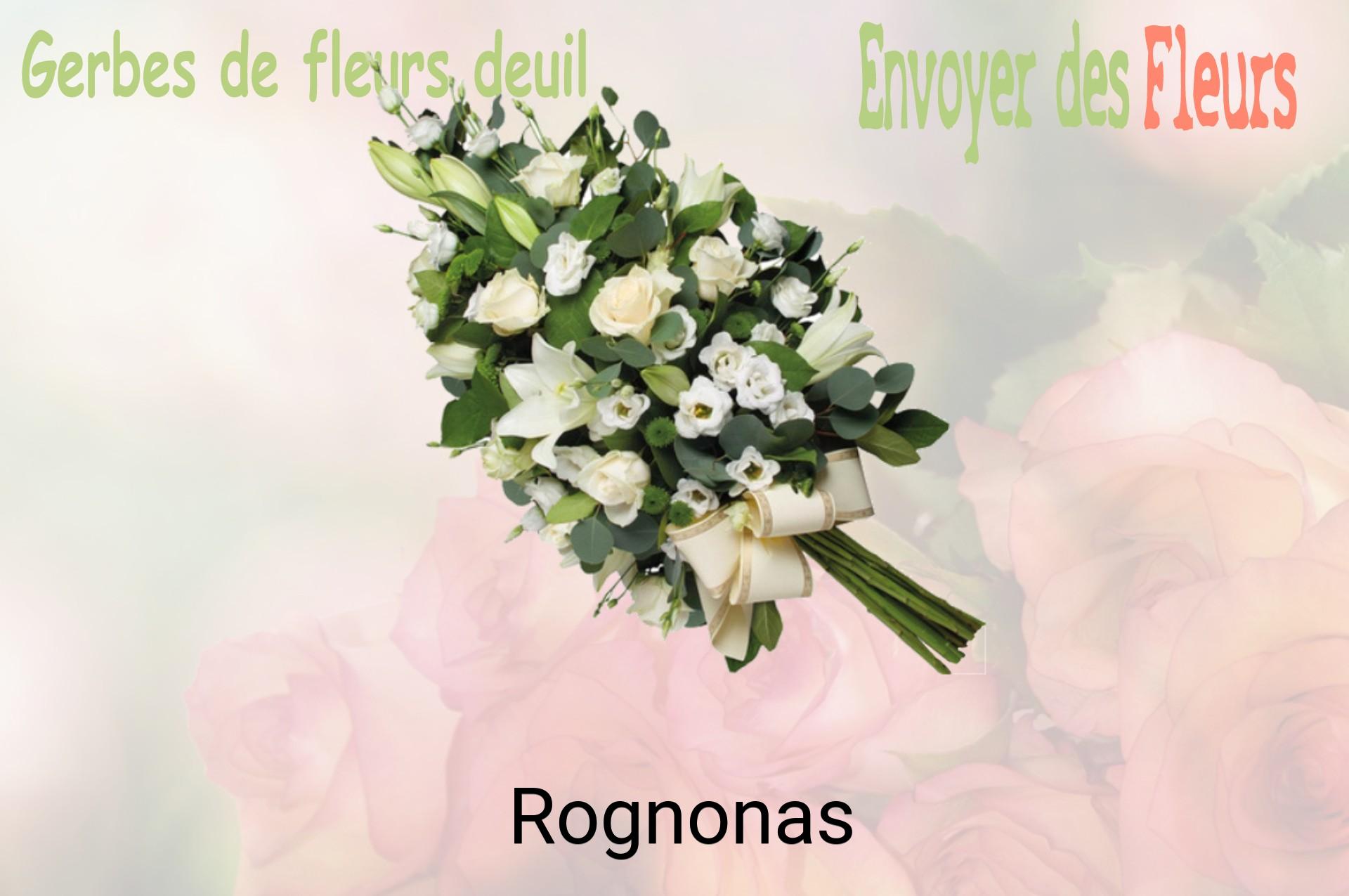 Gerbe de fleurs de deuil livrée à Rognonas